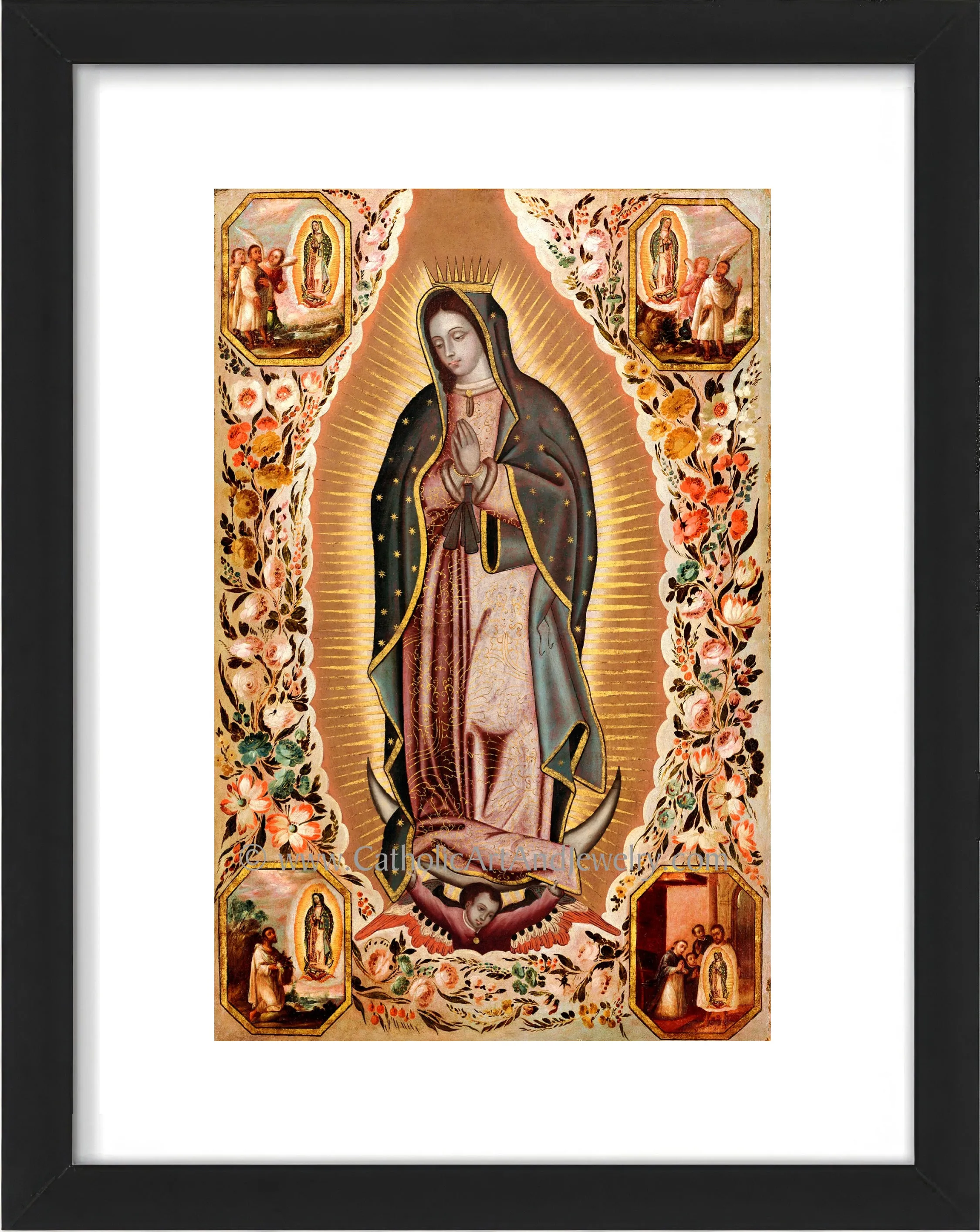 Our Lady of Guadalupe – Devotional Copy from the 1700s – Catholic Art Print – Archival Quality