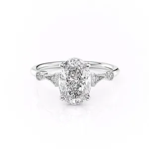 Oval Cut Moissanite Vintage Design