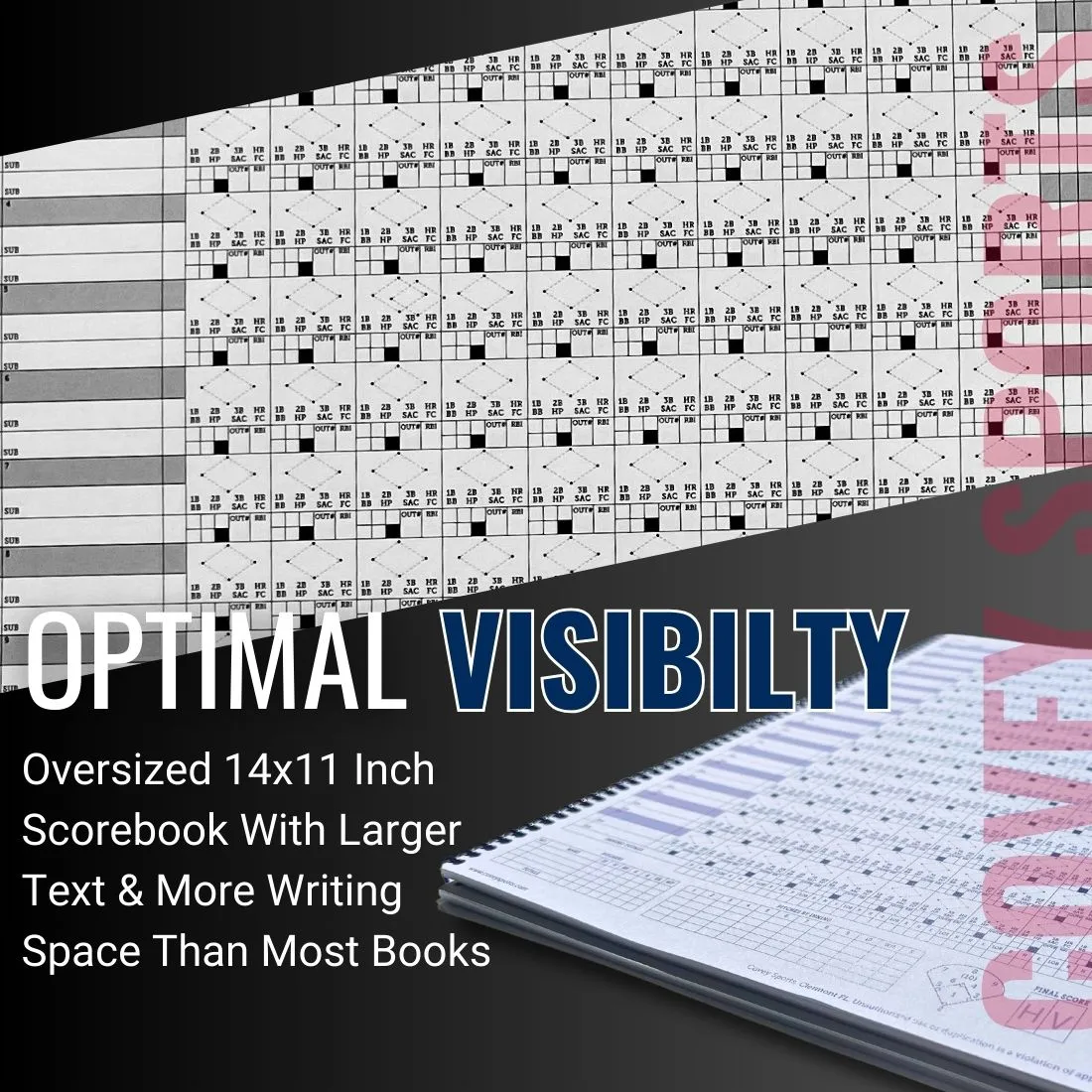 Oversized Baseball & Softball Scorebook (50 Games)