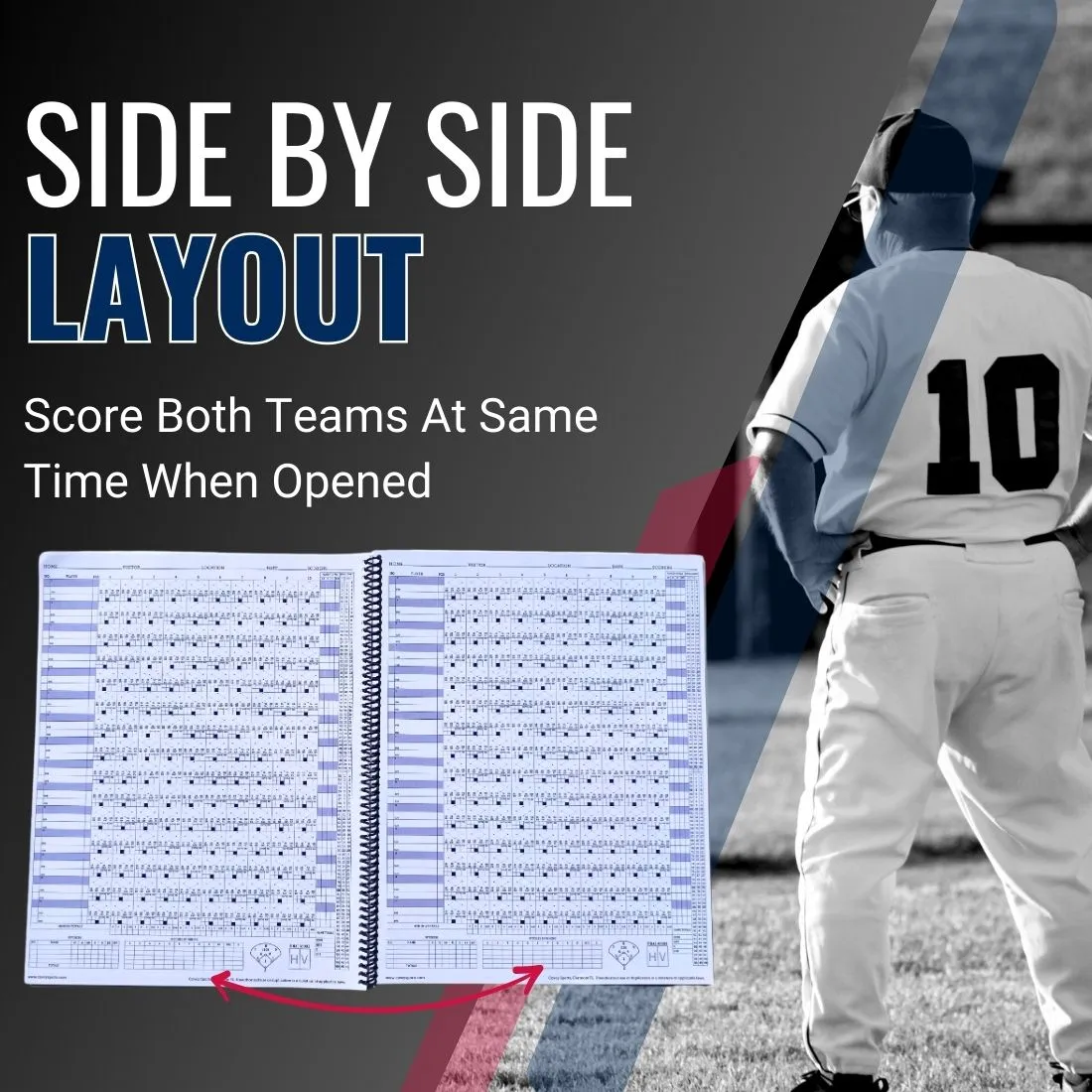 Oversized Baseball & Softball Scorebook (50 Games)