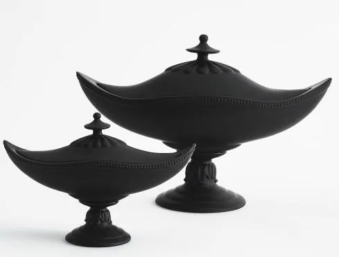 Palladian Beaded Urn-Matte Black - Global Views