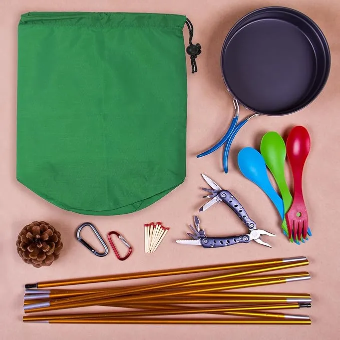 PATIKIL Stuff Sack, Waterproof Outdoor Storage Sack Portable Drawstring Dust Flap Bag