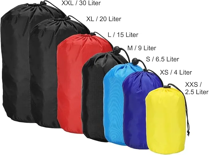 PATIKIL Stuff Sack, Waterproof Outdoor Storage Sack Portable Drawstring Dust Flap Bag