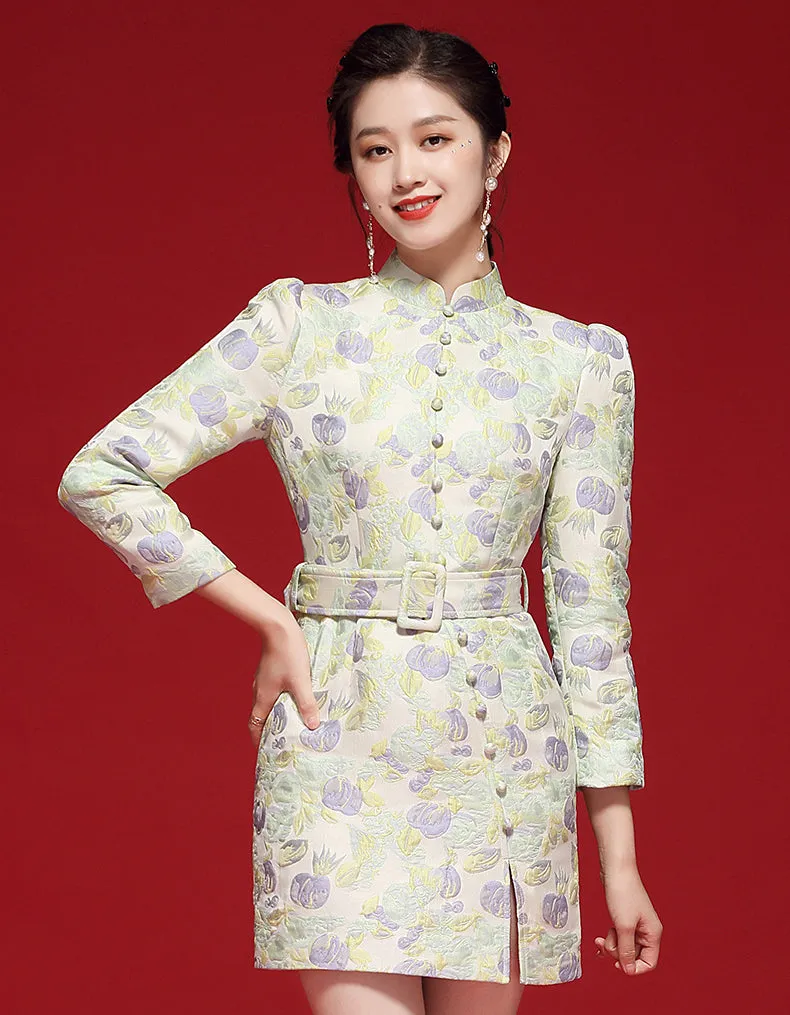 Peaceful Aqua Qipao Cheongsam