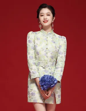 Peaceful Aqua Qipao Cheongsam