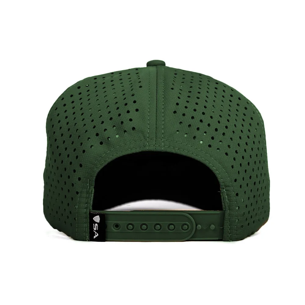 Performance Snapback | Golden State Stealth | Dark Green