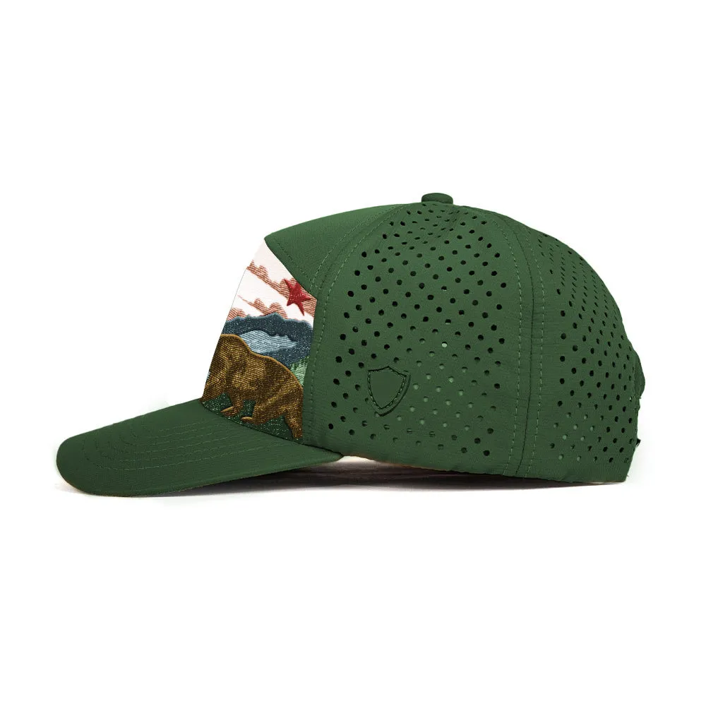 Performance Snapback | Golden State Stealth | Dark Green