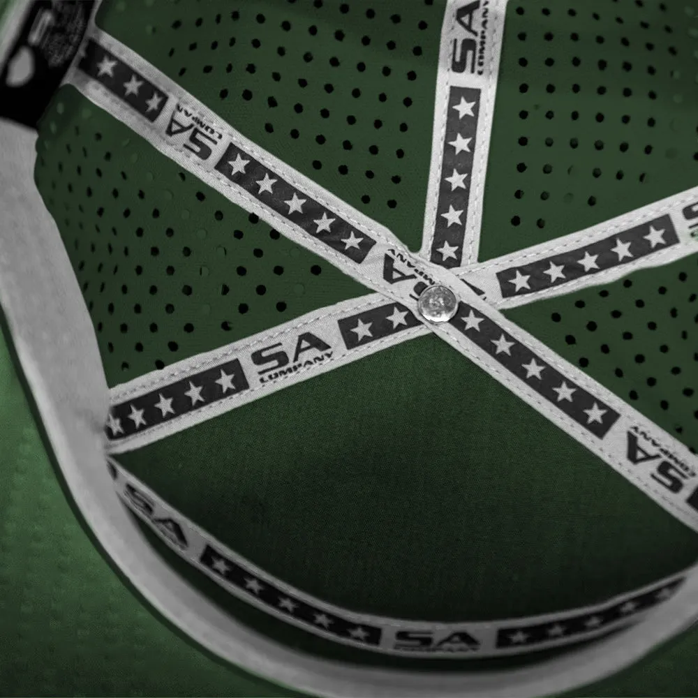 Performance Snapback | Golden State Stealth | Dark Green