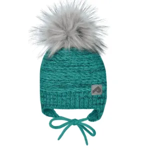 Perlimpinpin Acrylic Tuque with Ears - Canard/Black