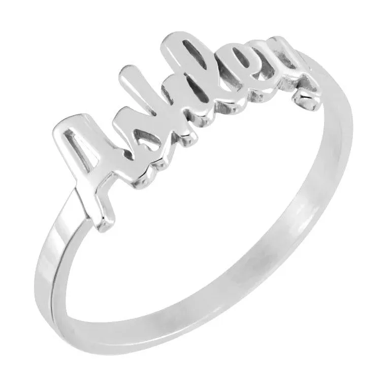 Personalize Script Ring