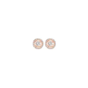PLAT - 950 White Gold & Diamonds Fashion Earrings -  1/4 ctw