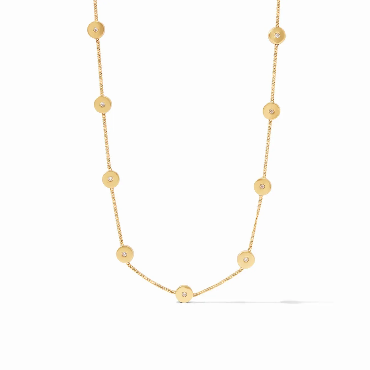 Poppy Delicate Station Necklace in CZ