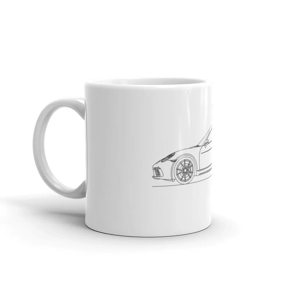 Porsche Cayman S 718 Outline Mug
