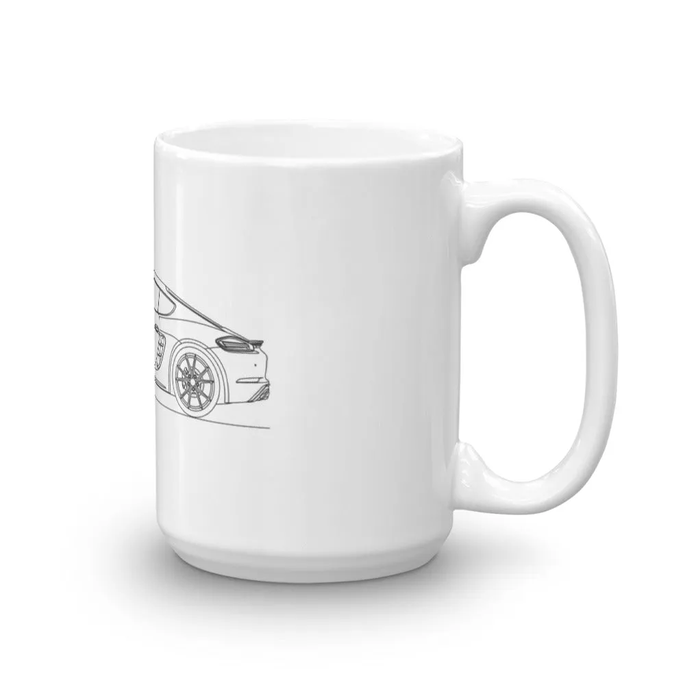 Porsche Cayman S 718 Outline Mug