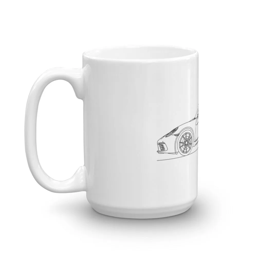 Porsche Cayman S 718 Outline Mug