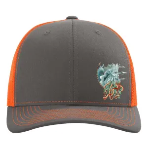 Poseidon Trucker Hat Charcoal/Orange