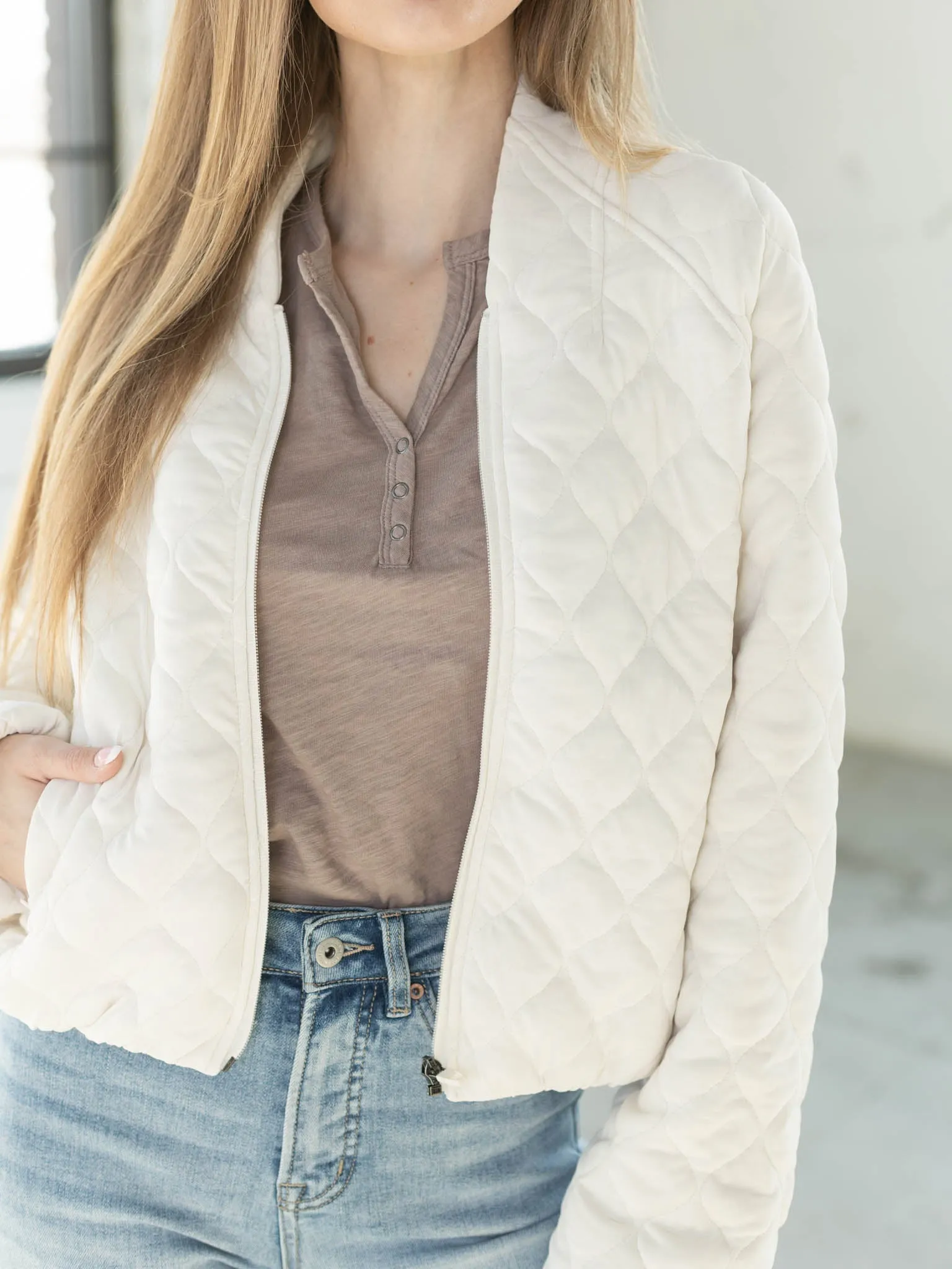 Quilted Bomber Jacket