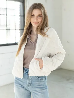 Quilted Bomber Jacket