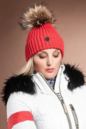 Rania Wool Blend Pom Pom Ski Hat
