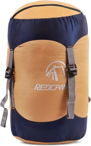REDCAMP Nylon Compression Stuff Sack, 10L/17L/27L/40L Lightweight Sleeping Bag Compression Sack Great for Backpacking, Hiking and Camping,Blue/Yellow/Army Green/Black