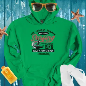 Retro Endless Summer Surf Hoodie For Beach Lovers