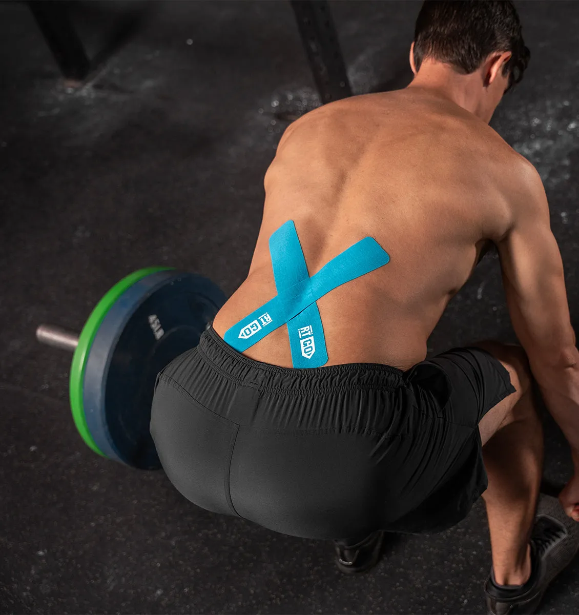 RockTape Go Pre-cut Standard Kinesiology Tape - 20 x 10" Strips - Blue