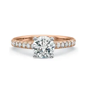 Rose Gold Petite Diamond Engagement Ring