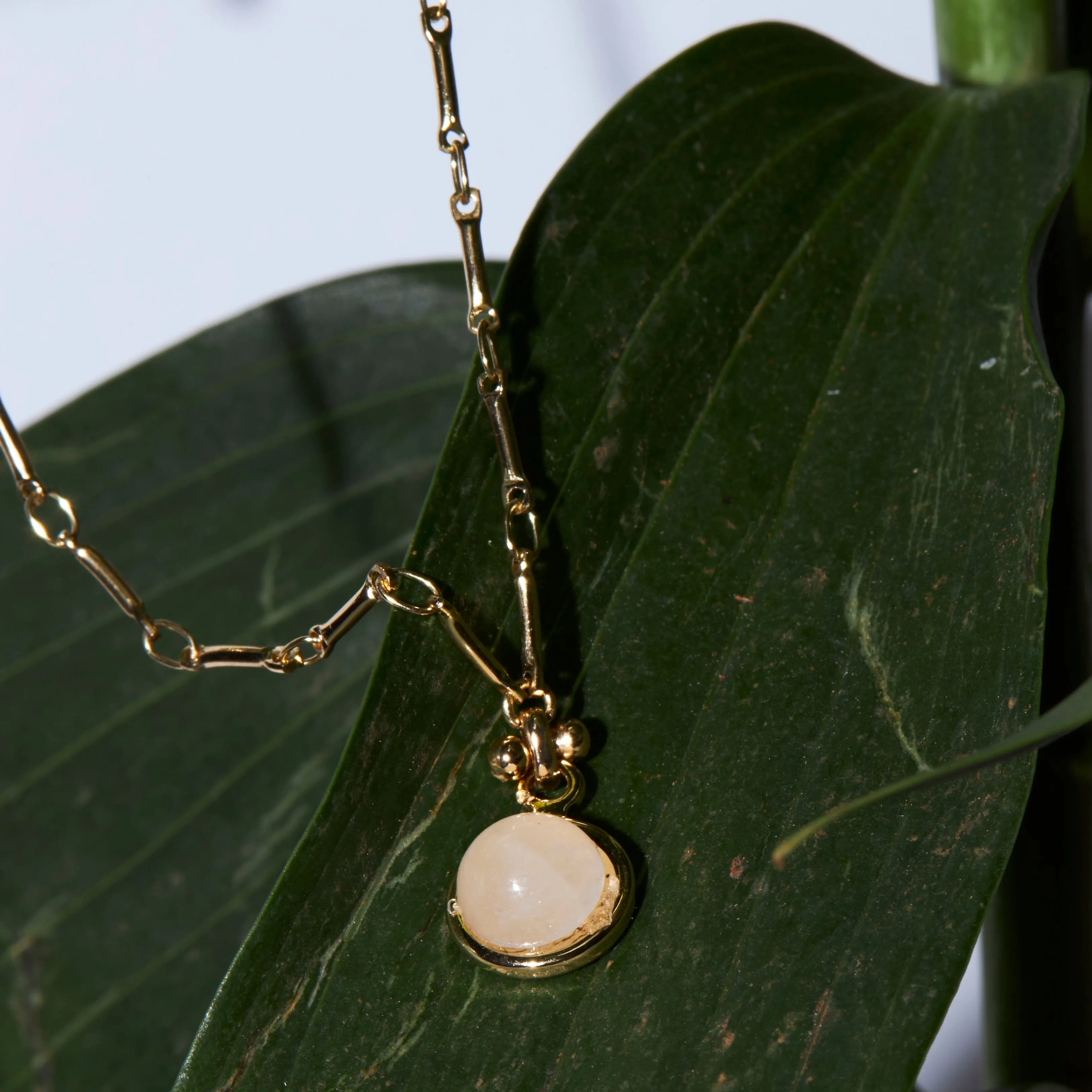 Rose Quartz Coin Stone Bracelet