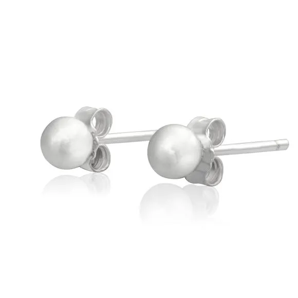 Round Ball Stud Earrings 4mm