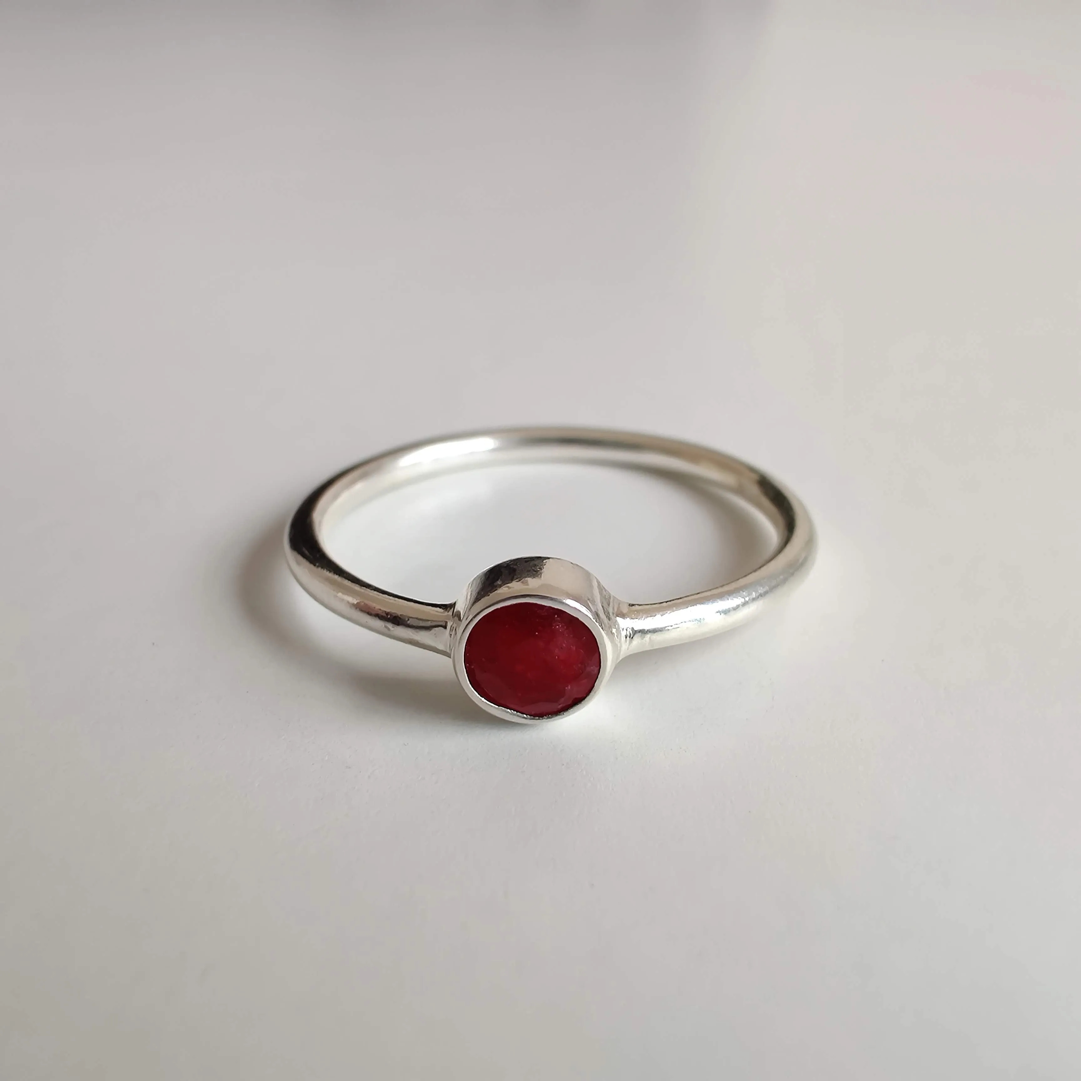 Ruby Delicate 925 Sterling Silver Ring