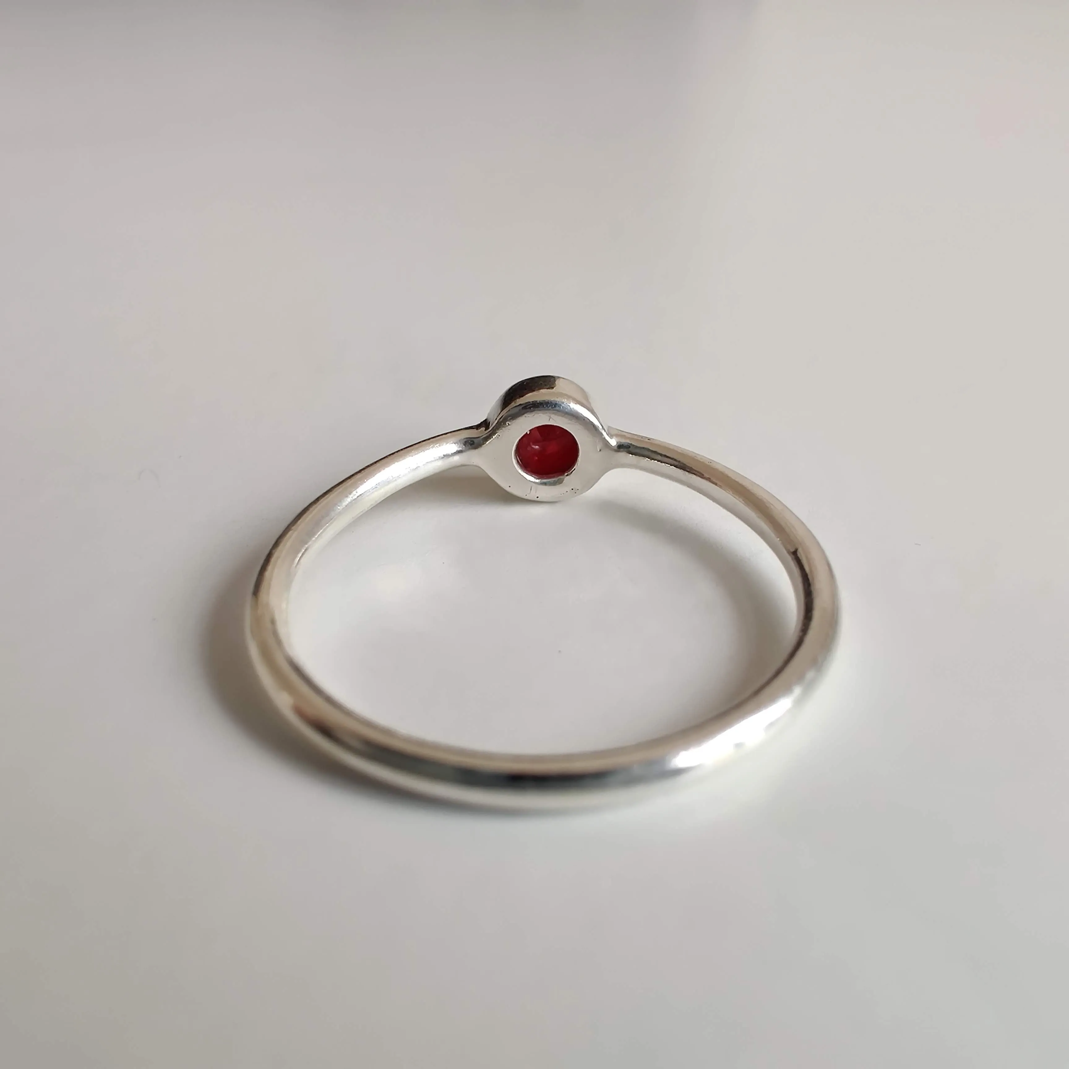 Ruby Delicate 925 Sterling Silver Ring