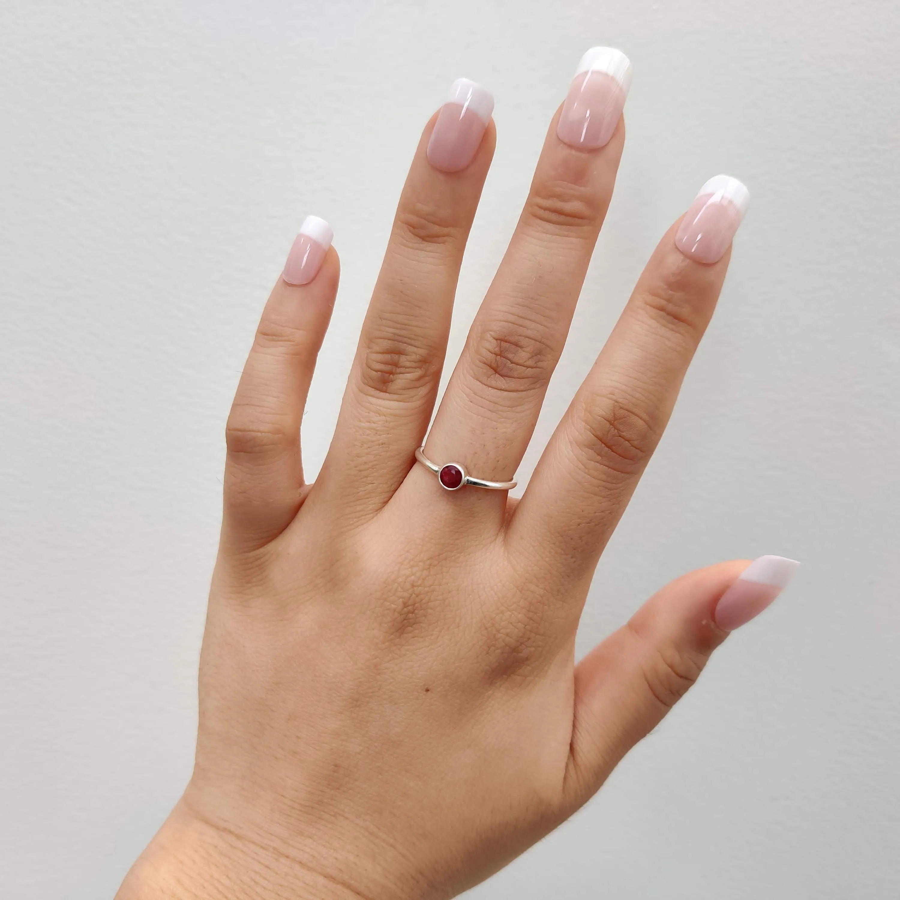 Ruby Delicate 925 Sterling Silver Ring