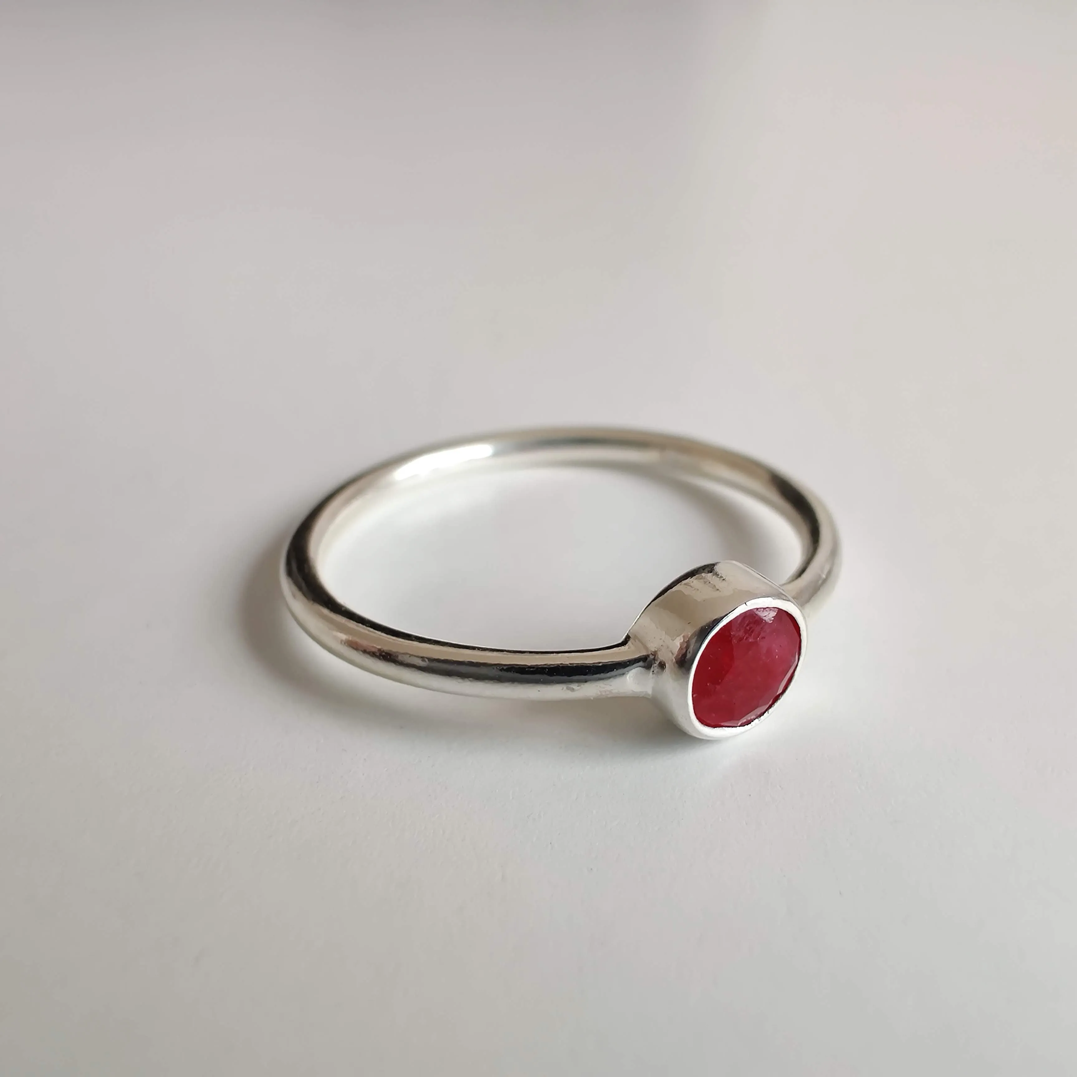 Ruby Delicate 925 Sterling Silver Ring