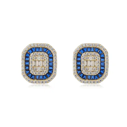 Sapphire Baguette Studs