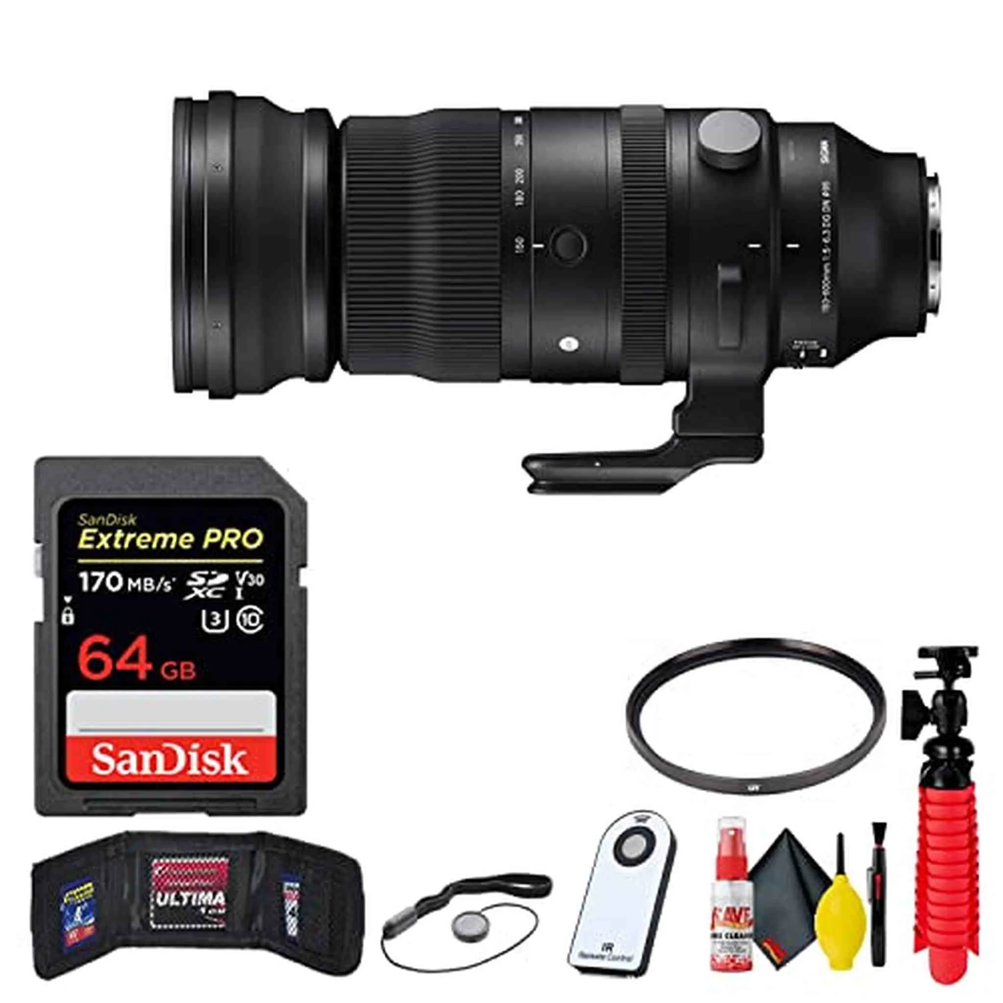 Sigma 150-600mm f/5-6.3 DG DN OS Sports Lens for Sony E   Accessories