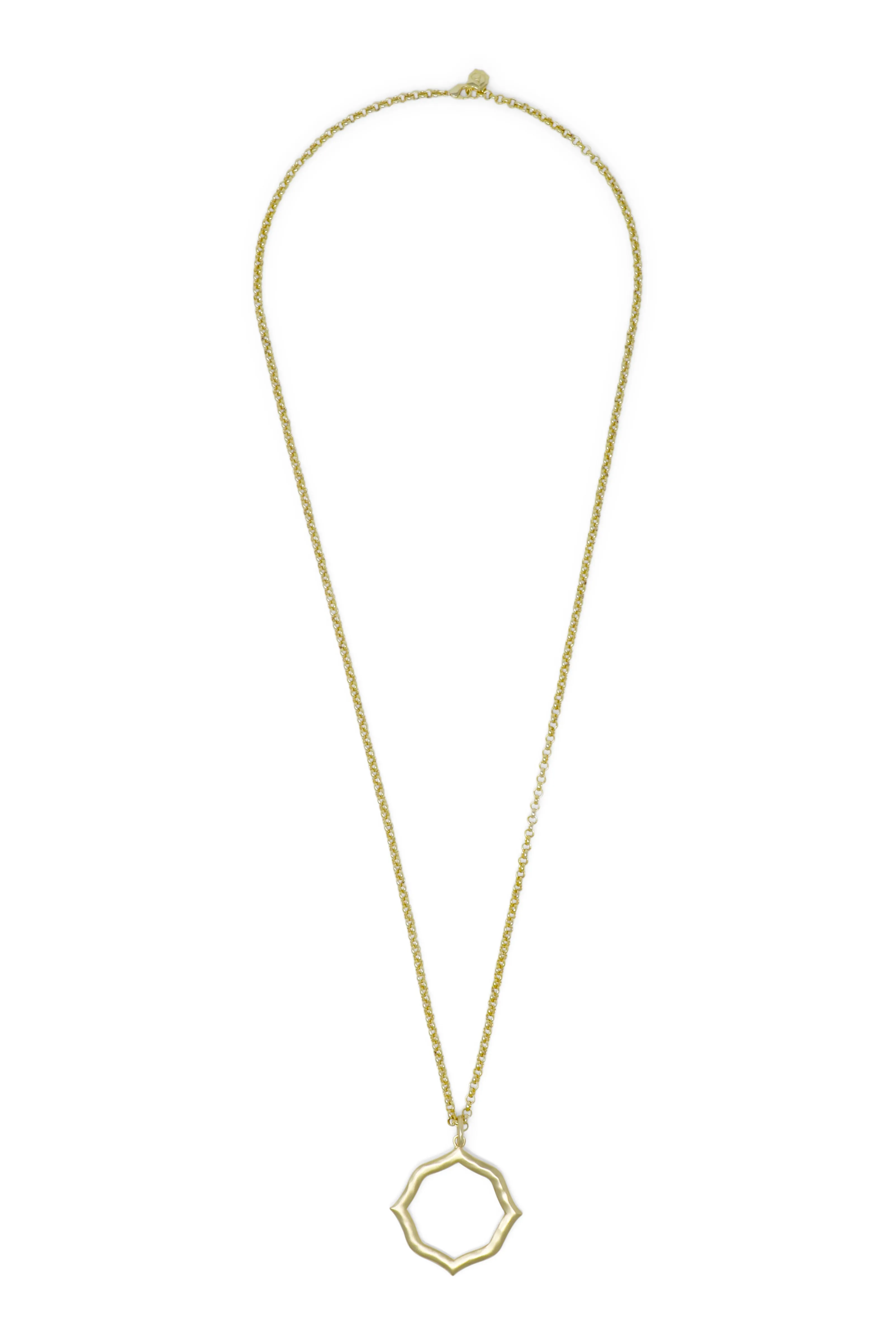 Signature Hammered Pendant Necklace in Gold