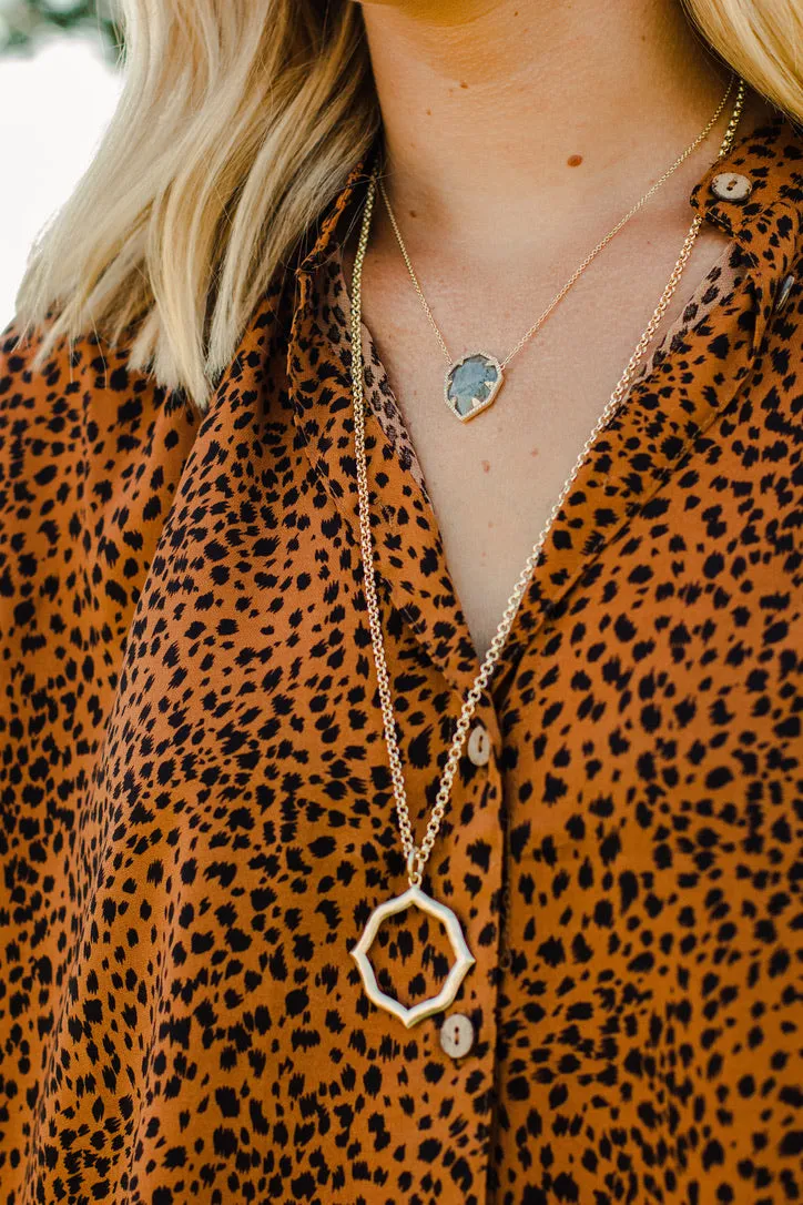 Signature Hammered Pendant Necklace in Gold