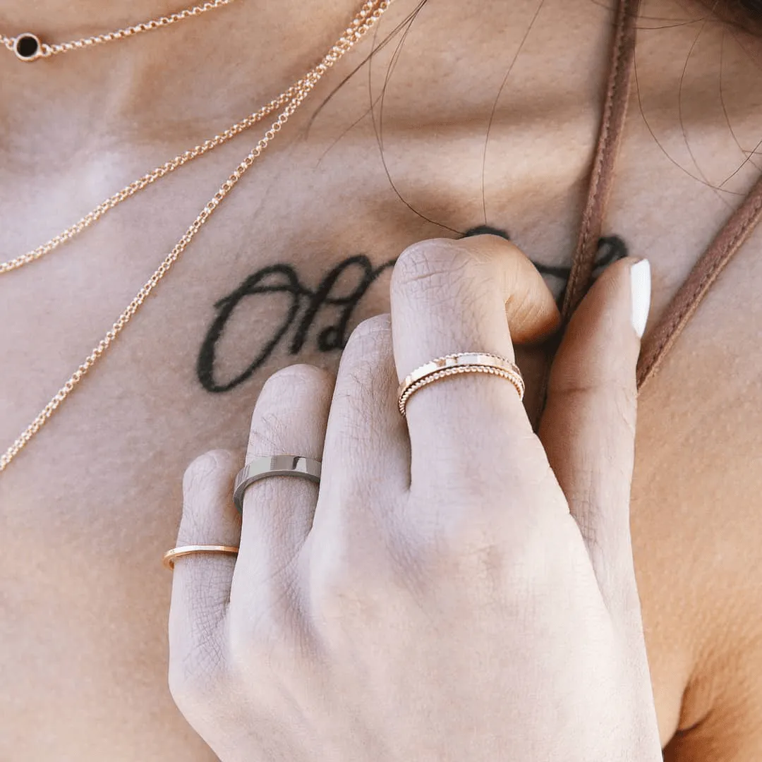 Silver Wide Stacking Ring