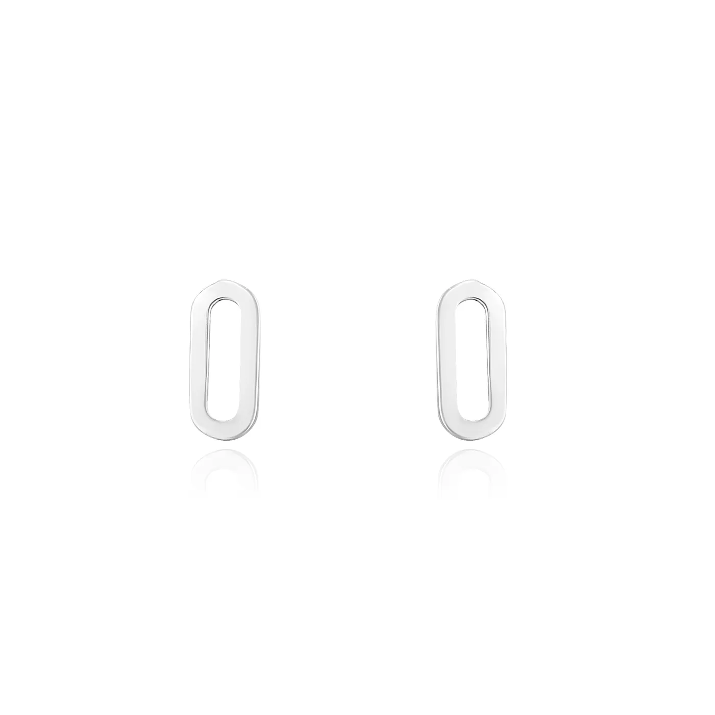 Single Paperclip Stud Earrings