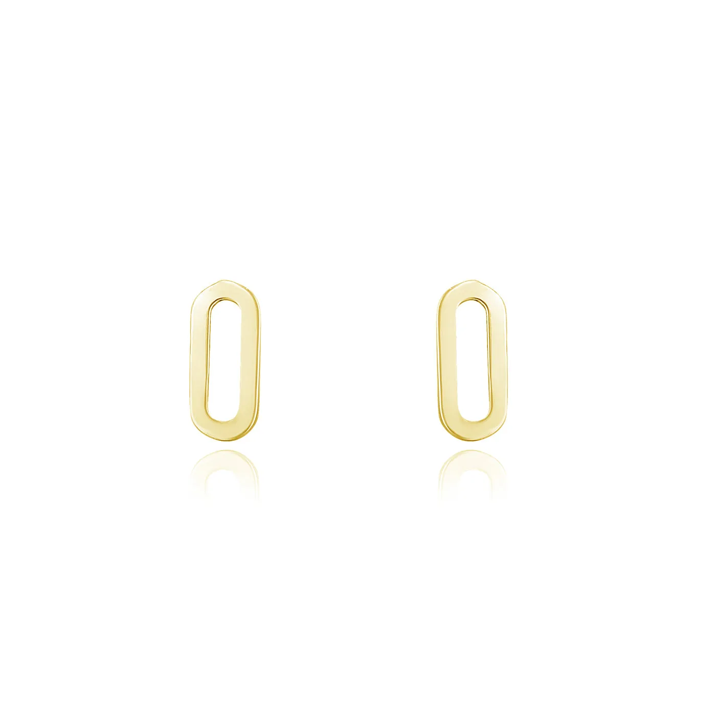 Single Paperclip Stud Earrings