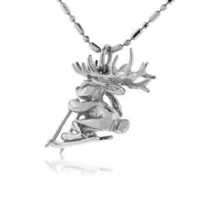 Skiing Jackelope Charm