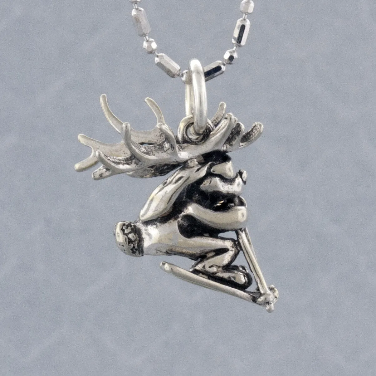 Skiing Jackelope Charm