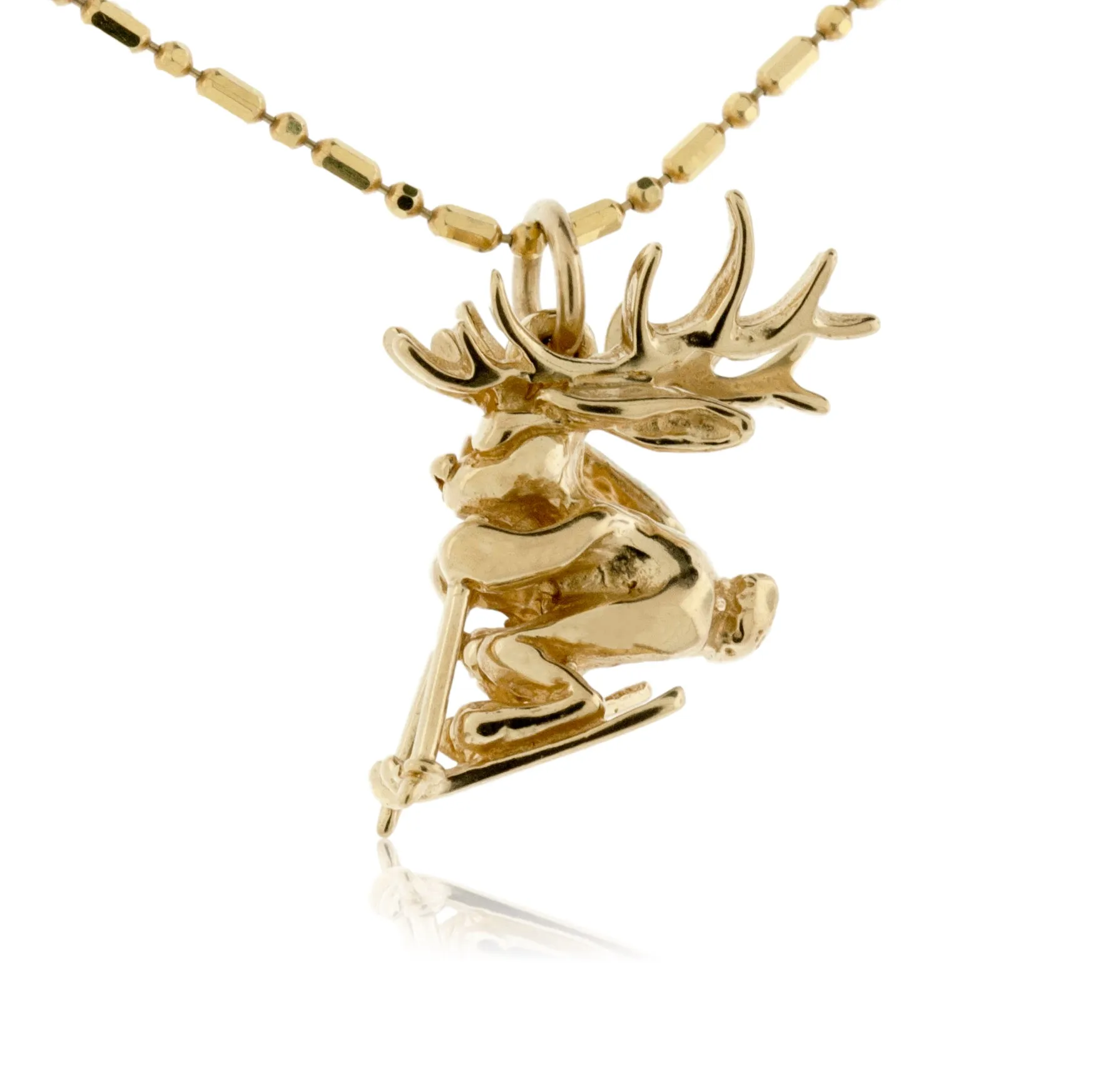Skiing Jackelope Charm