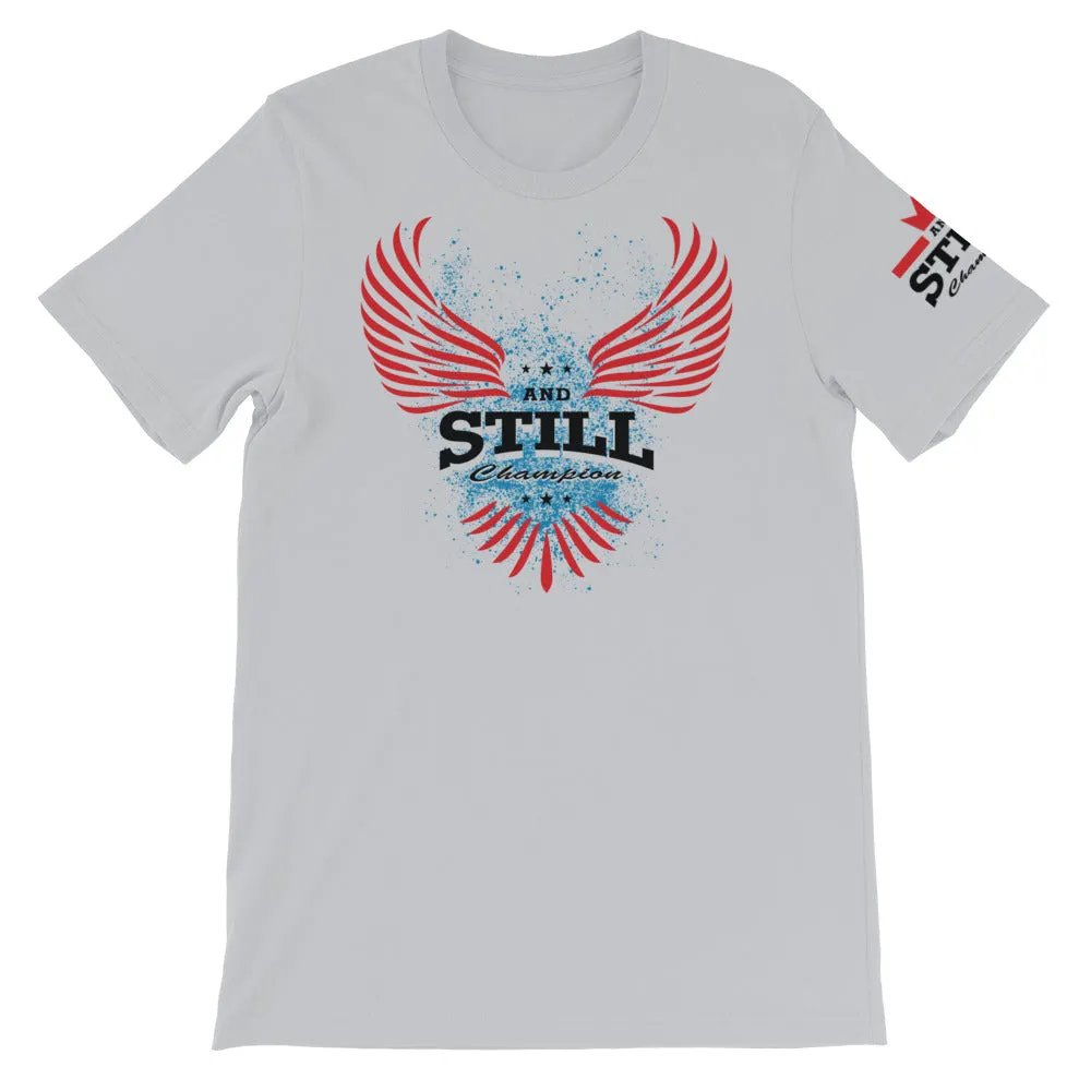 Soaring Champion on front, Be Your Beast on back, ASC logo on sleeve men's T-shirt