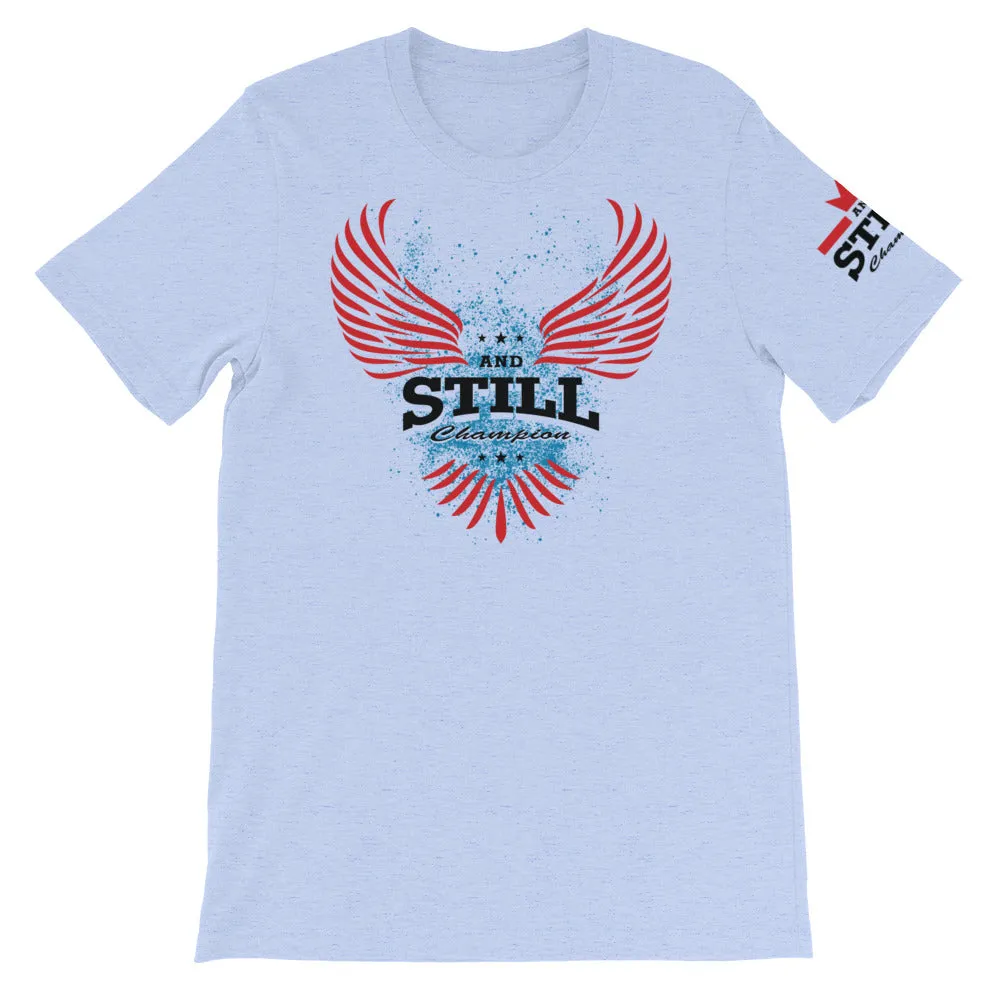 Soaring Champion on front, Be Your Beast on back, ASC logo on sleeve men's T-shirt
