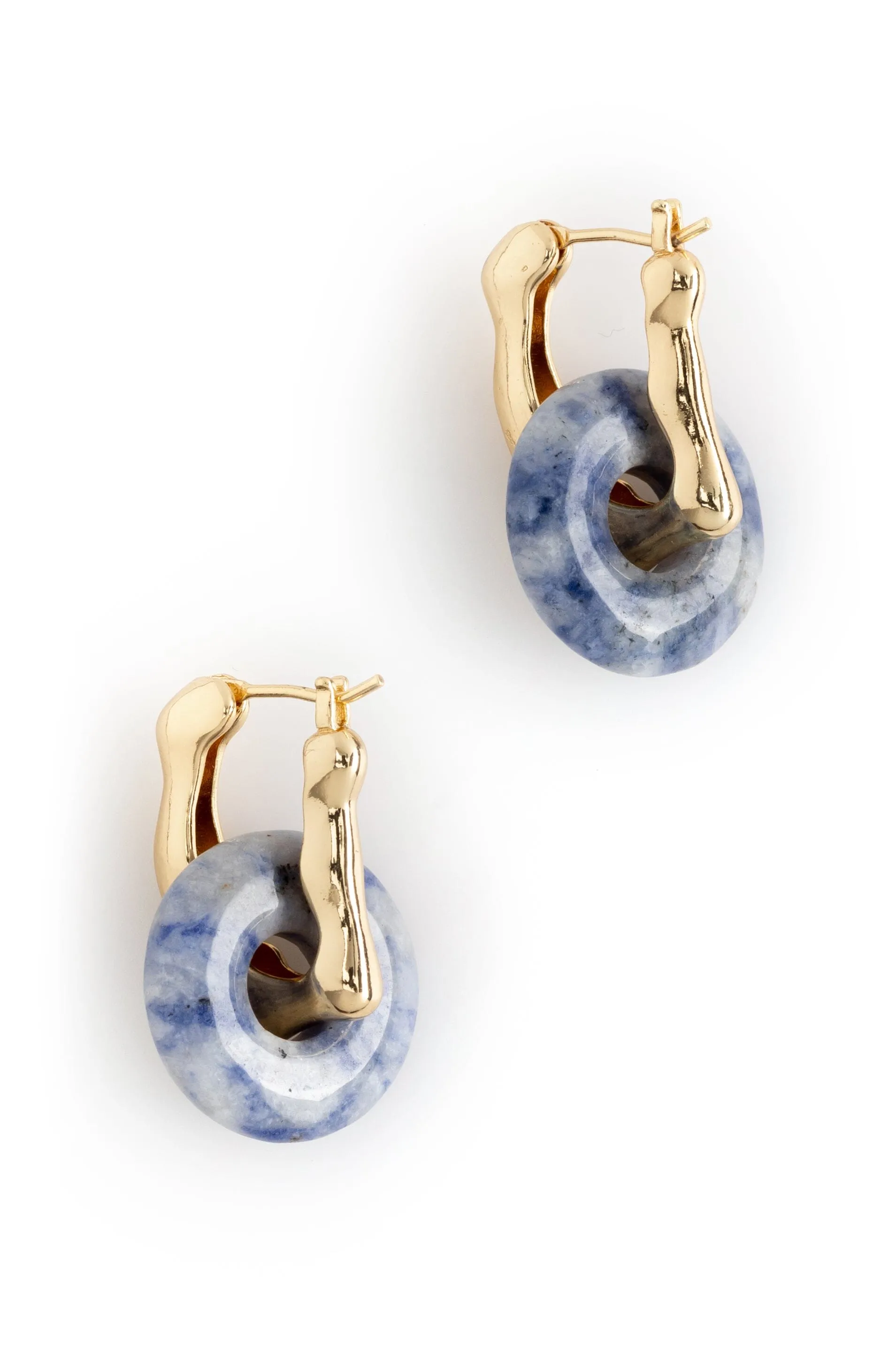 Sodalite Disc Earrings