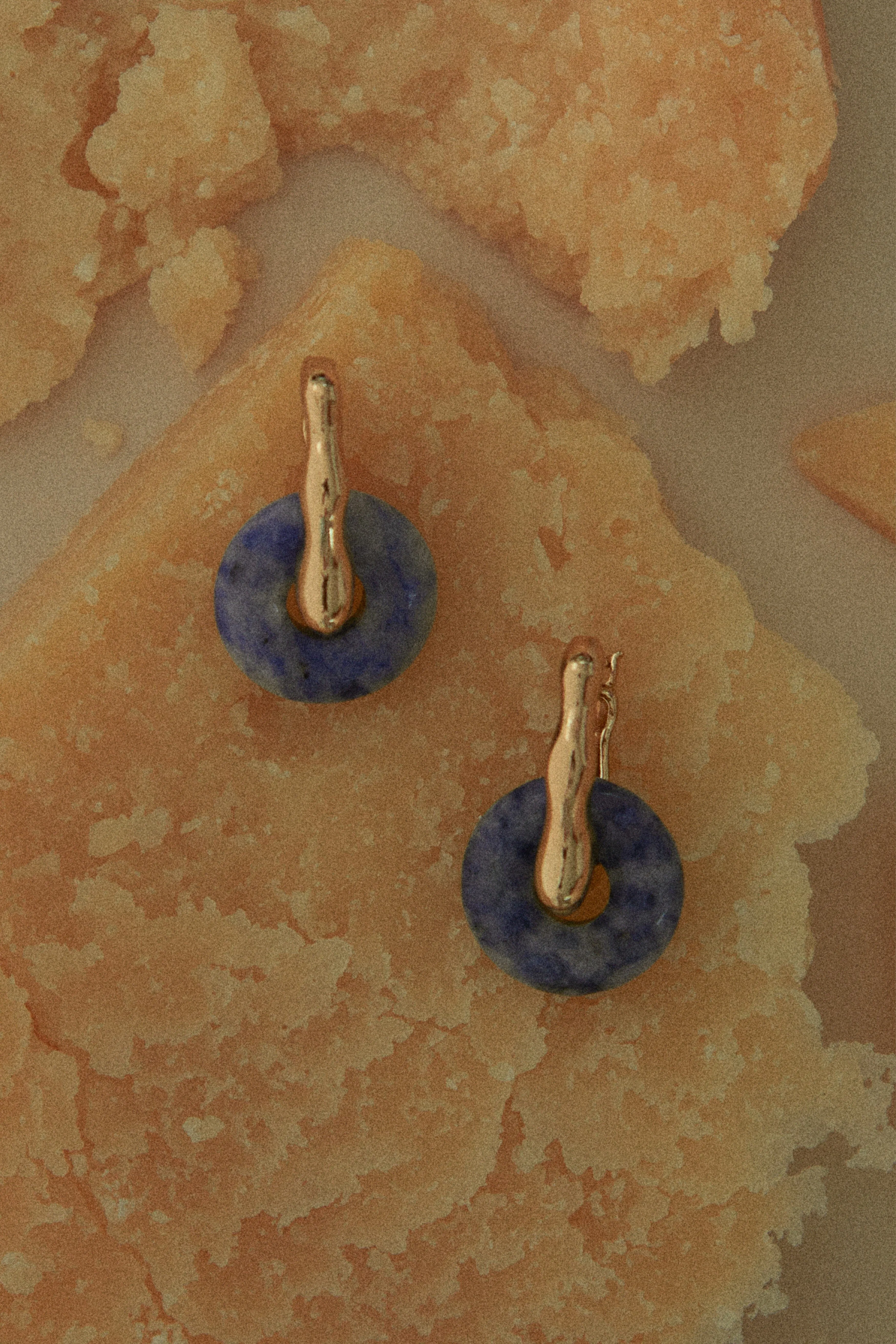 Sodalite Disc Earrings