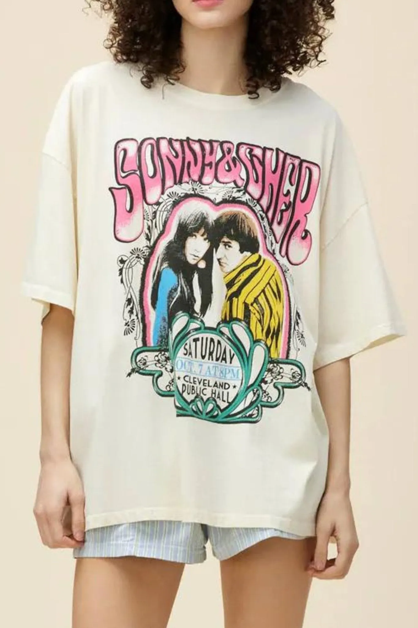 Sonny & Cher Cleveland Public Hall OS Tee