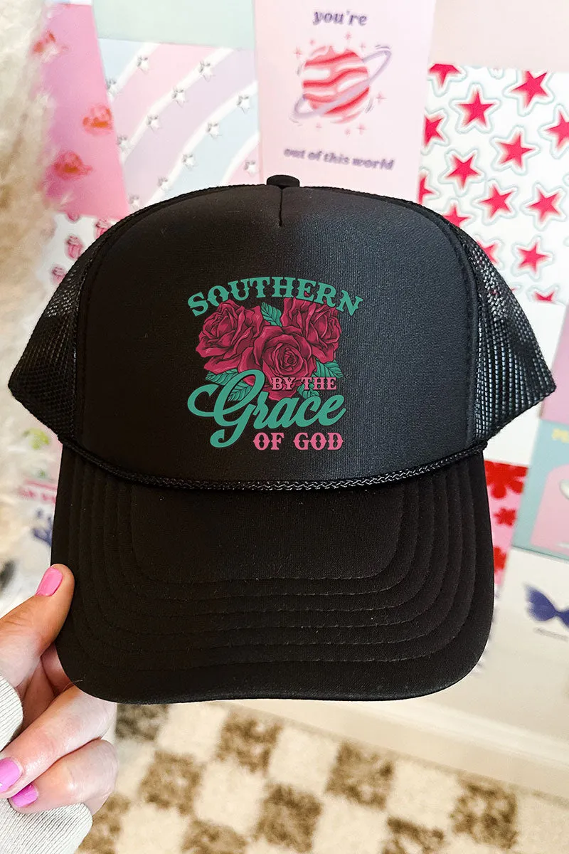 Southern By The Grace Of God Foam Front Mesh Trucker Cap