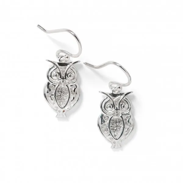 Southern Gates Sterling Silver Owl Earrings (100079)